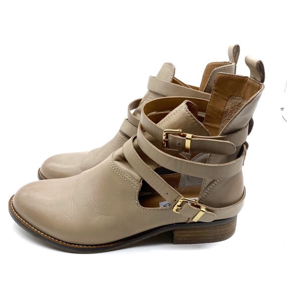 Steve Madden Peladino Beige Cutout Boots Leather Size 8 Shoes Boho Bohemian. - Picture 7 of 8